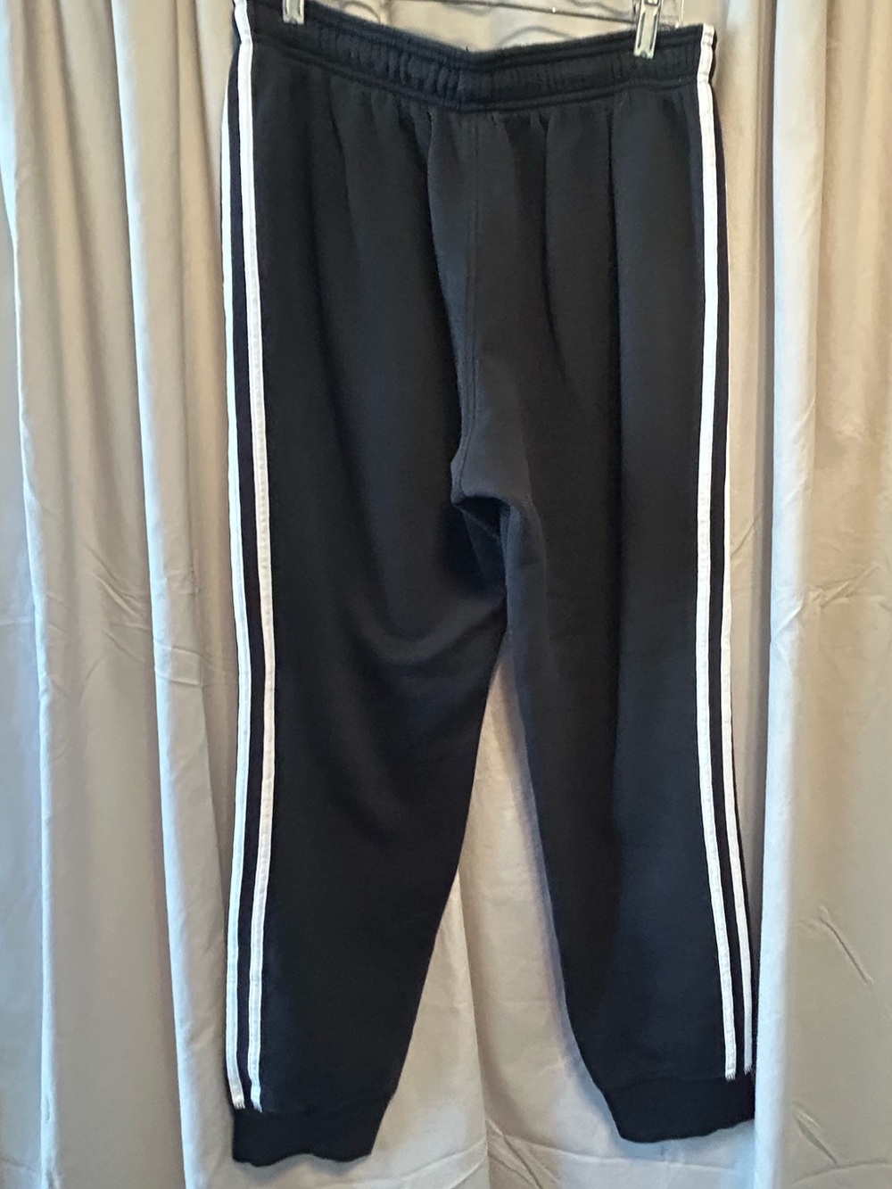 adidas Black Joggers with White Side Stripes - Picture 4 of 4